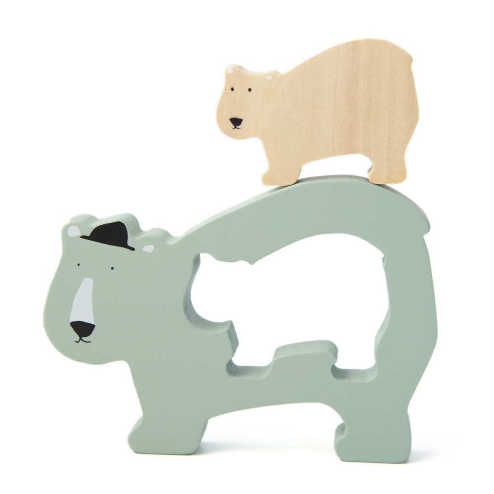 Houten babypuzzel - Mr. Polar Bear